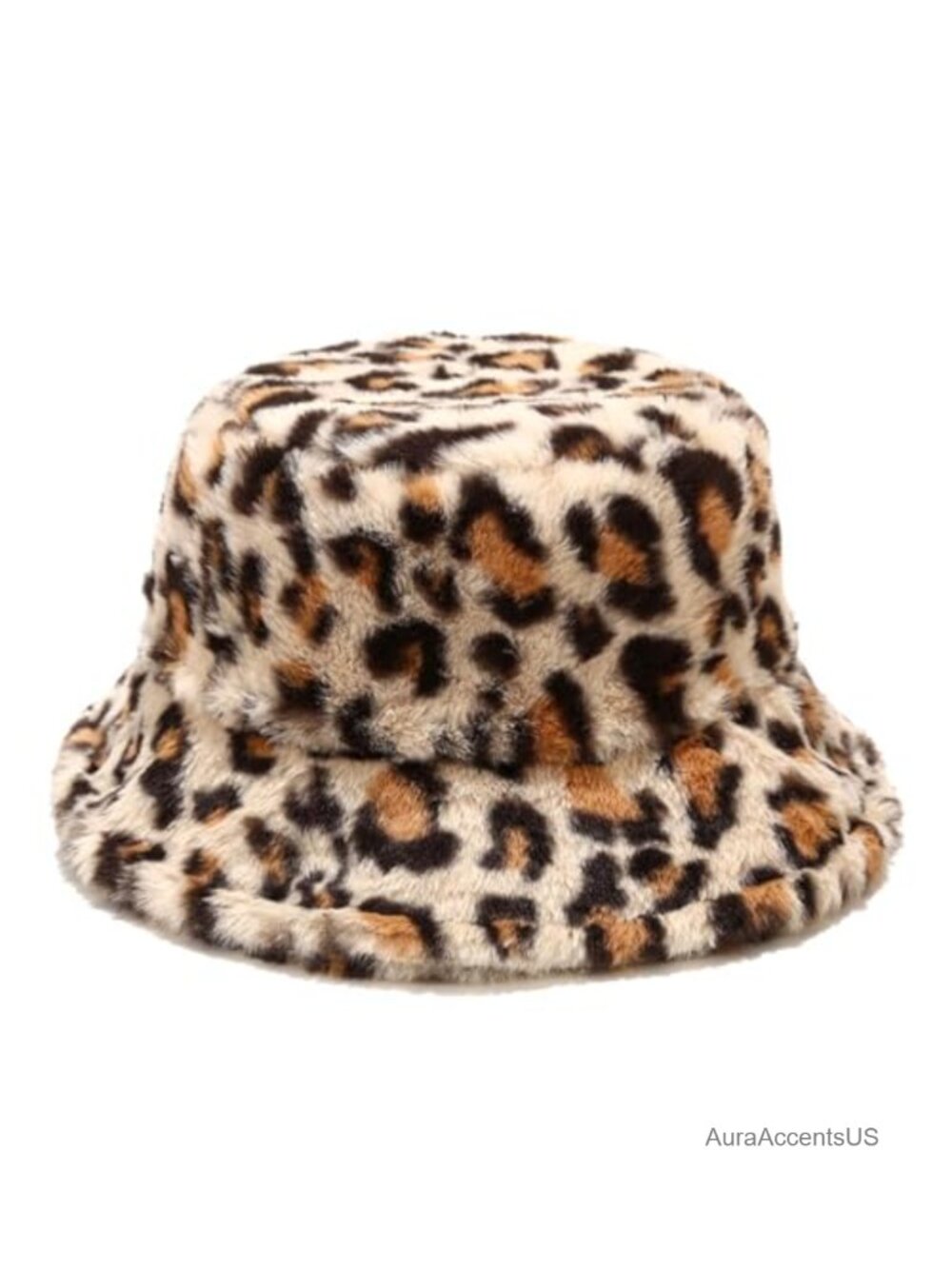 Faux Fur Fuzzy Bucket Hat Fluffy Warm Fisherman Cap for Women